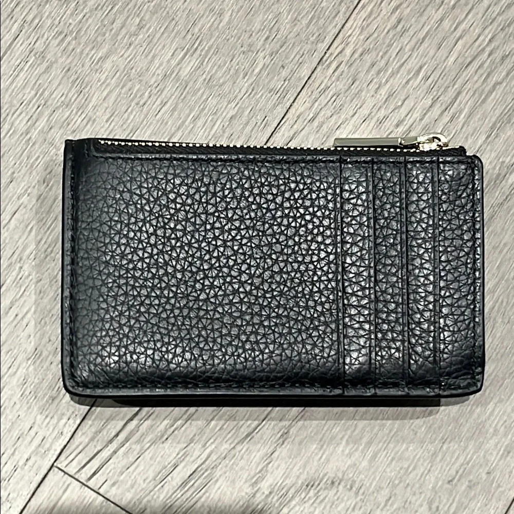 Kate Spade Black Dumpling Pebbled Leather Card Holder Wallet - Picture 3 of 9